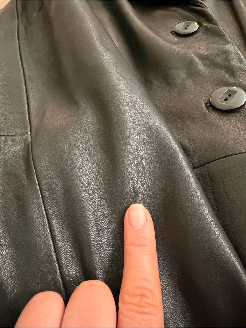 Jones New York Genuine Leather Blazer Jacket Black L Fall Winter Capsule Classic - Picture 12 of 13